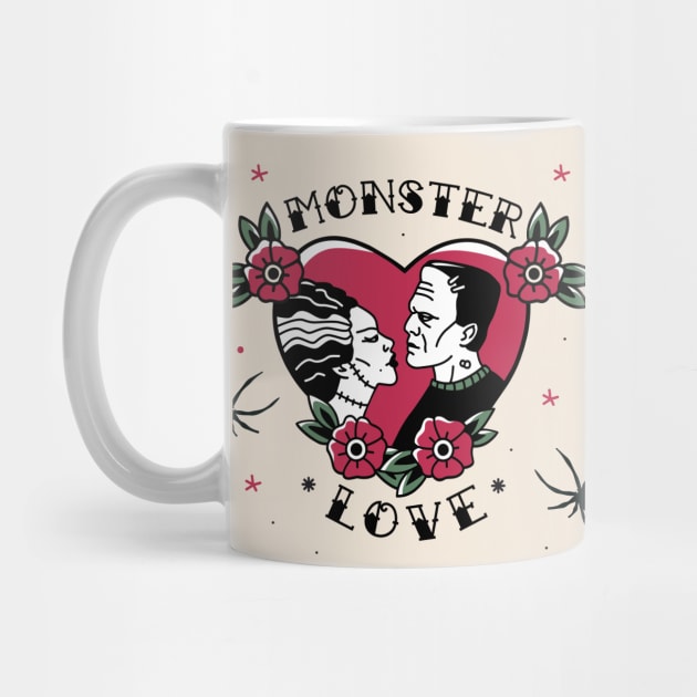 Monster Love // Bride of Frankenstein Vintage Tattoo by SLAG_Creative